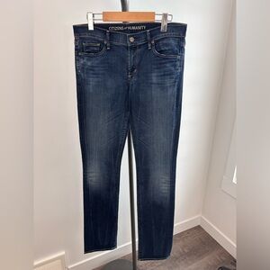 Designer Citizens Of Humanity Dark Blue Skinny Jeans